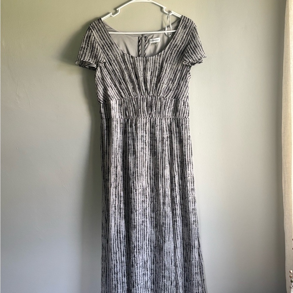 Calvin Klein Black and White Maxi Dress